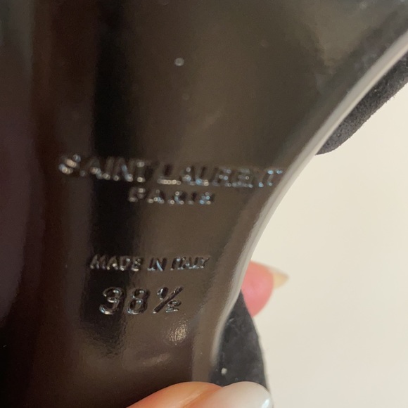 Saint Laurent Paris Platform Ankle Tie Heels - Picture 7 of 8